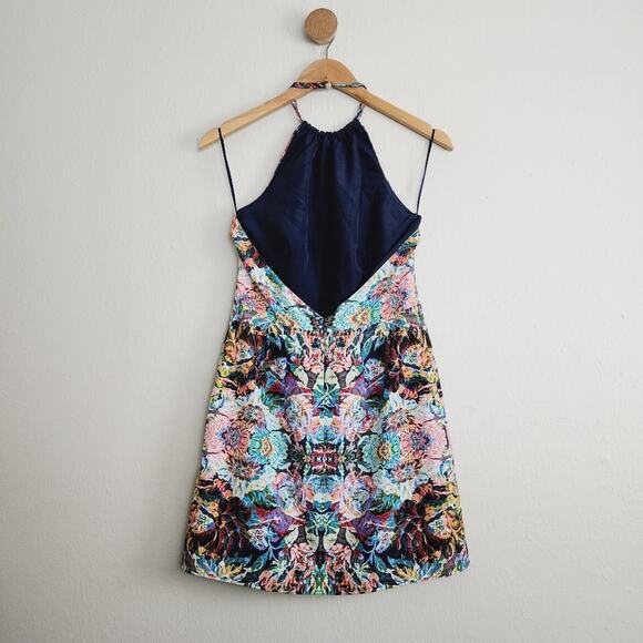 NWT Keepsake The Label Like Rain Halter Sleeveless Watercolor Dress Wildfire - Picture 7 of 10